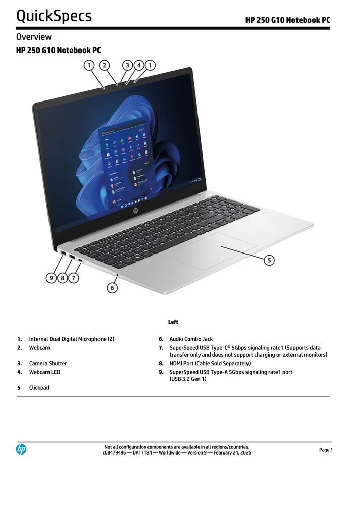 HP 255 G10 - 15.6" IPS / Ryzen 5 / 24GB / 512GB + Windows 11 + Office 2021